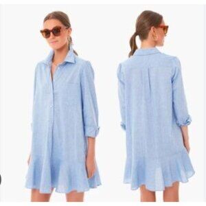 Tuckernuck Callahan Dress Womens Small Blue Chambray Tunic Long Sleeve Button Up